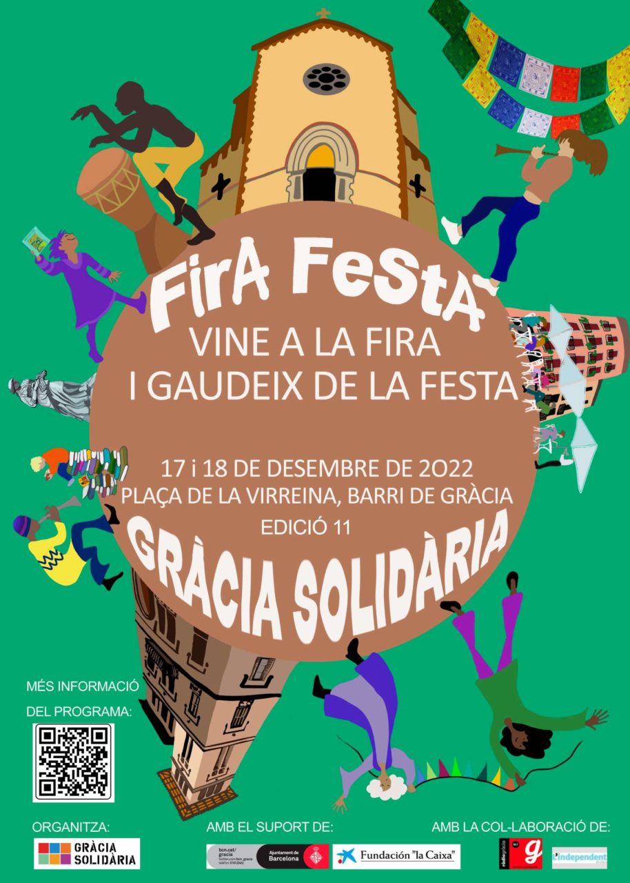 Cartell Fira Festa Gràcia Solidària 2022